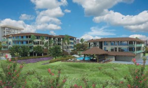 Nani Loa Condominium Hotel project rendering courtesy Chris Hart & Partners Inc. via FEA document. View looking southwest.