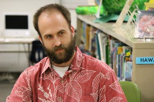 Kevin Follstad, tech coordinator. Pukalani Elementary School today received a $20,000 Verizon Innovative Learning grant. Photo, Jan. 21, 2016 by Wendy Osher.