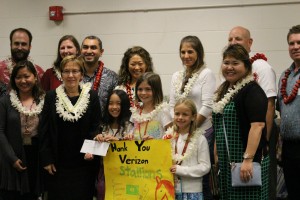 Pukalani Elementary School today received a $20,000 Verizon Innovative Learning grant. Photo, Jan. 21, 2016 by Wendy Osher.