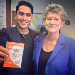Representatives Kaniela Ing and Cynthia Thielen join forces to introduce industrial hemp legislation. Photo Courtesy of House Majority Communications