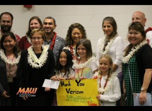 Pukalani Elementary School today received a $20,000 Verizon Innovative Learning grant. Photo, Jan. 21, 2016 by Wendy Osher.