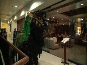 Drummers and lion dancers from Kung Fu school, Au’s Shaolin Arts Society. Photo by Kiaora Bohlool.