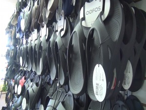 Supportive slippers for sale at Island Feet. Photo by Kiaora Bohlool.