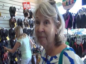 Karen Rhodes, repeat customer at Island Feet. Photo by Kiaora Bohlool.