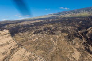 Kahikinui Brush Fire as of 2.18.2016 (Photo: Ryan Piros)