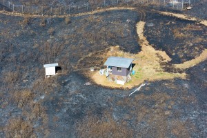 Kahikinui Brush Fire as of 2.18.2016 (Photo: Ryan Piros)