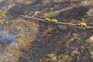 Kahikinui Brush Fire as of 2.18.2016 (Photo: Ryan Piros)