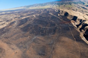 Kahikinui Brush Fire as of 2.18.2016 (Photo: Ryan Piros)