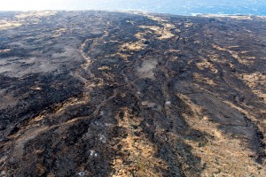Kahikinui Brush Fire as of 2.18.2016 (Photo: Ryan Piros)