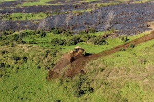 Kahikinui Brush Fire as of 2.18.2016 (Photo: Ryan Piros)