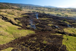Kahikinui Brush Fire as of 2.18.2016 (Photo: Ryan Piros)