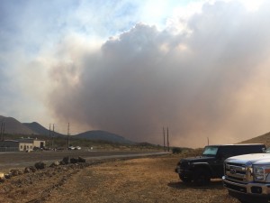 Kahikinui fire, Feb. 16, 2016. Photo credit: Maui Fire Department.