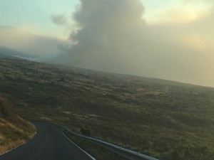 Kahikinui fire, Feb. 16, 2016. Photo credit: Maui Fire Department.