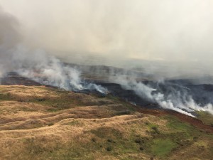 Kahikinui fire, Feb. 16, 2016. Photo credit: Maui Fire Department.
