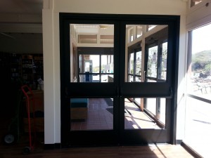 The entrance doors were moved to a wall that has better protection from the weather. Photo credit: Haleakalā National Park.