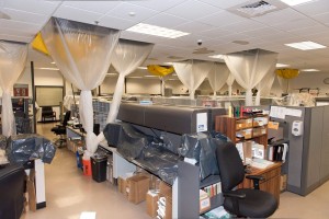 Storm-damaged offices at the Maui County Division of Motor Vehicles and Licensing. Photo credit: County of Maui / Ryan Piros