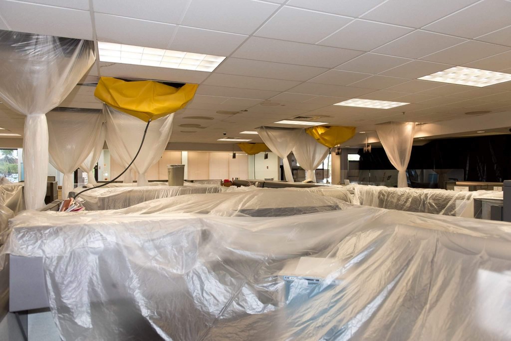 Storm-damaged offices at the Maui County Division of Motor Vehicles and Licensing. Photo credit: County of Maui / Ryan Piros