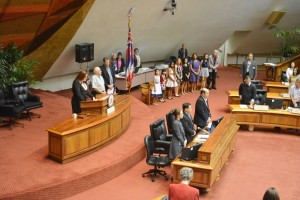 Amy Hanaialiʻi at the State Capitol. Courtesy photo. (3.18.16)