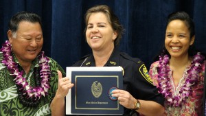 Maui Police Department, 6th Crisis Intervention Lt. Jamie Winfrey. Team graduation. Photo by Wendy Osher. (3/11/16)