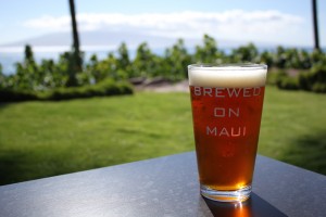 Beer on the beach from Maui Brewing Company, a partner in April's Tastemaker Series. Photo courtesy of Hyatt Regency Maui Resort & Spa.