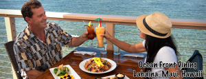 Dining overlooking the water at Koa's Seaside Grill in Lahaina. Photo courtesy of Koa's Seaside Grill.