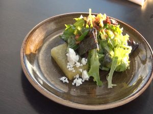 Surfing Goat Feta & Compressed Pineapple with Kula greens and creamy miso vinaigrette. Photo by Kiaora Bohlool.