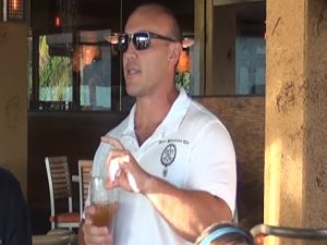 Maui Brewing CEO Garrett Marrero explains about the Mana Mai Tai. Photo by Kiaora Bohlool.