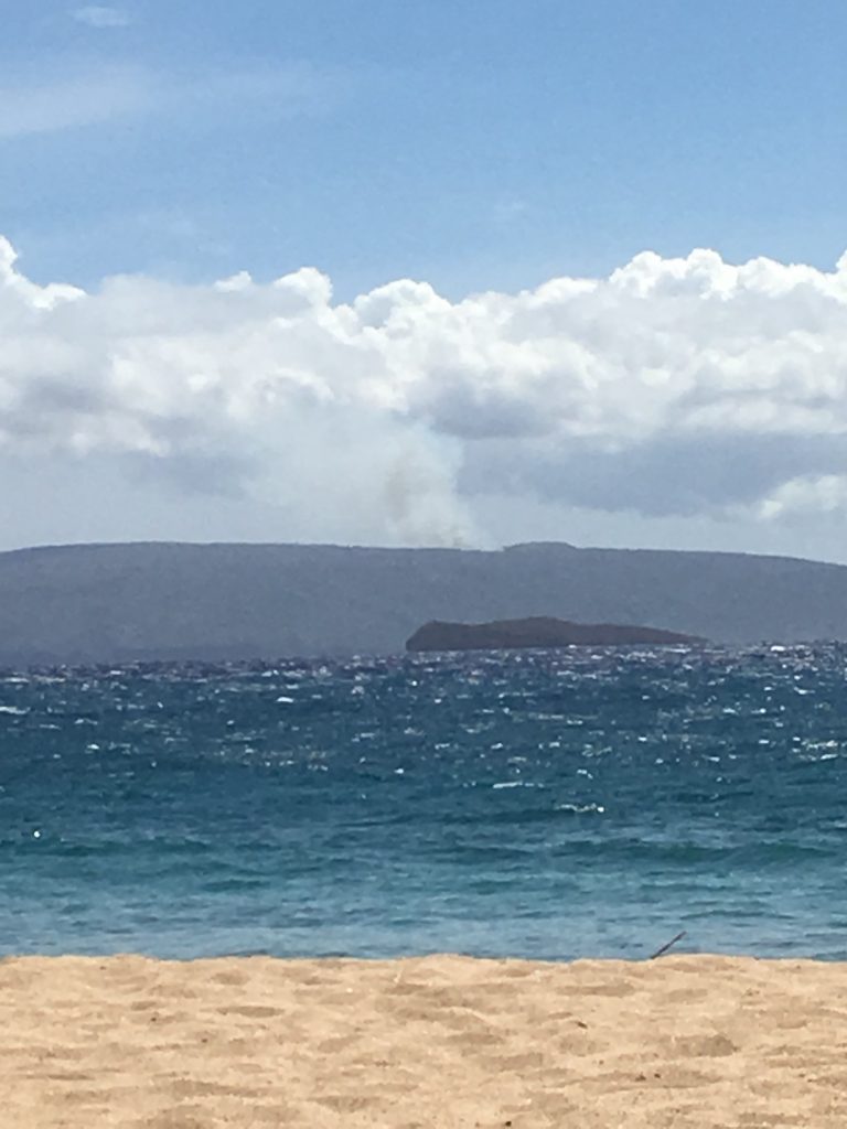 Kahoolawe fire. Image credit: Whitney Kuehl