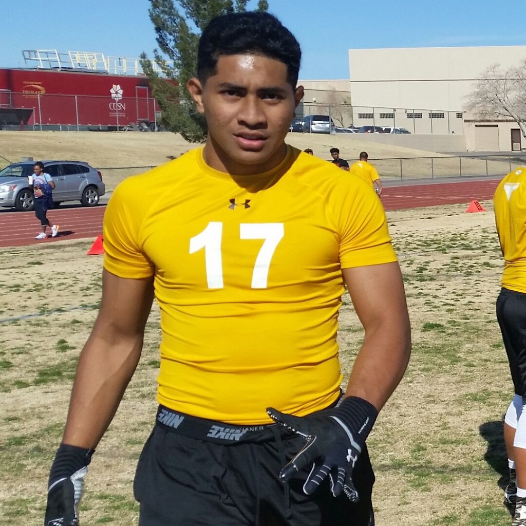 Feleti Afemui at the 7-on-7 competition in Las Vegas earlier this year. Photo by Halakilangi Frank Muagututi’a.