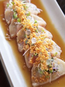 Hamachi Watermelon Sashimi-style at Japengo, The Hyatt Regency Maui. Photo by Kevin J. Miyazaki/PLATE