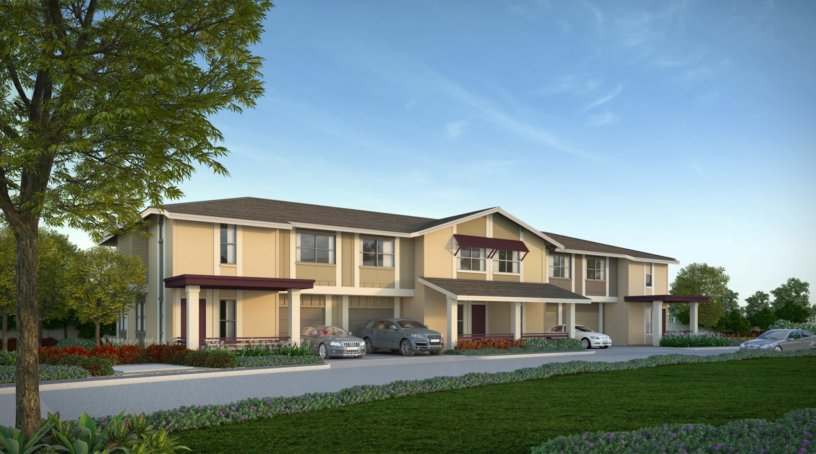 Townhomes at Kamalani. Project rendering. Courtesy image.