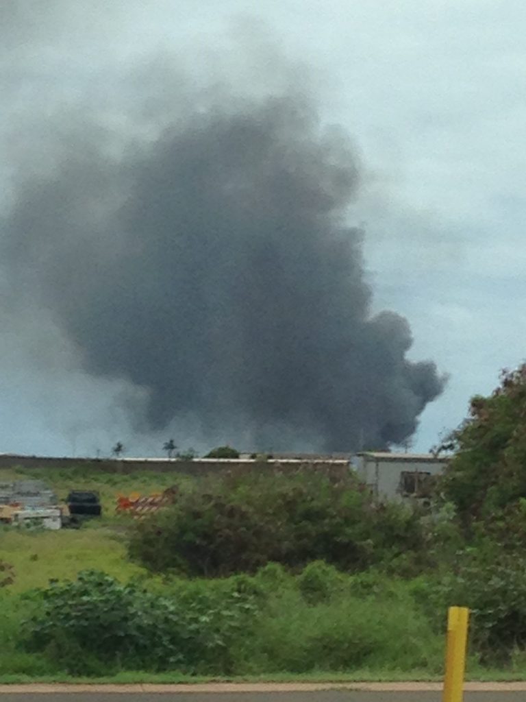 Live fire training at Kahului Airport. 5.11.16. Photo credit: Kathleen Davis.