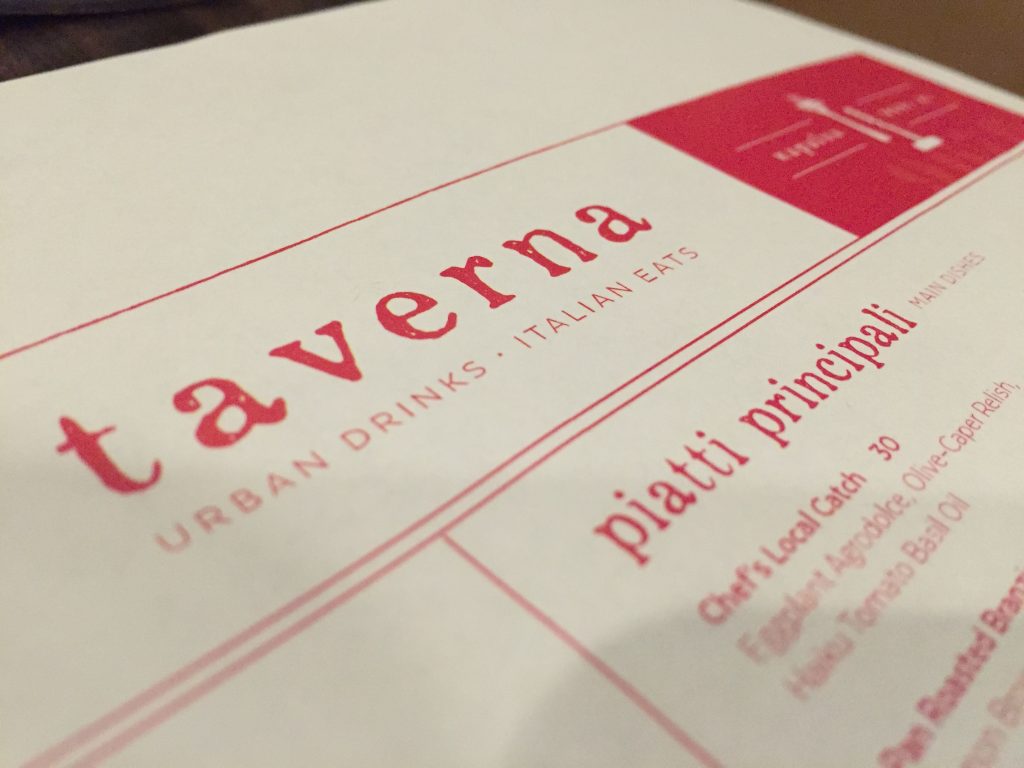 Menu at Taverna in Kapalua Resort, among the restaurants that will offer a special prix fixe menu during Kapalua Restaurant Week. Courtesy photo.
