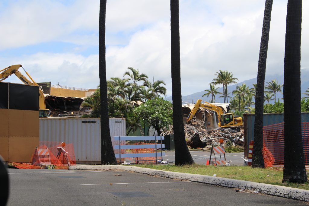 Old Kahului Store being demolished (5.3.16). Photo by Wendy Osher.
