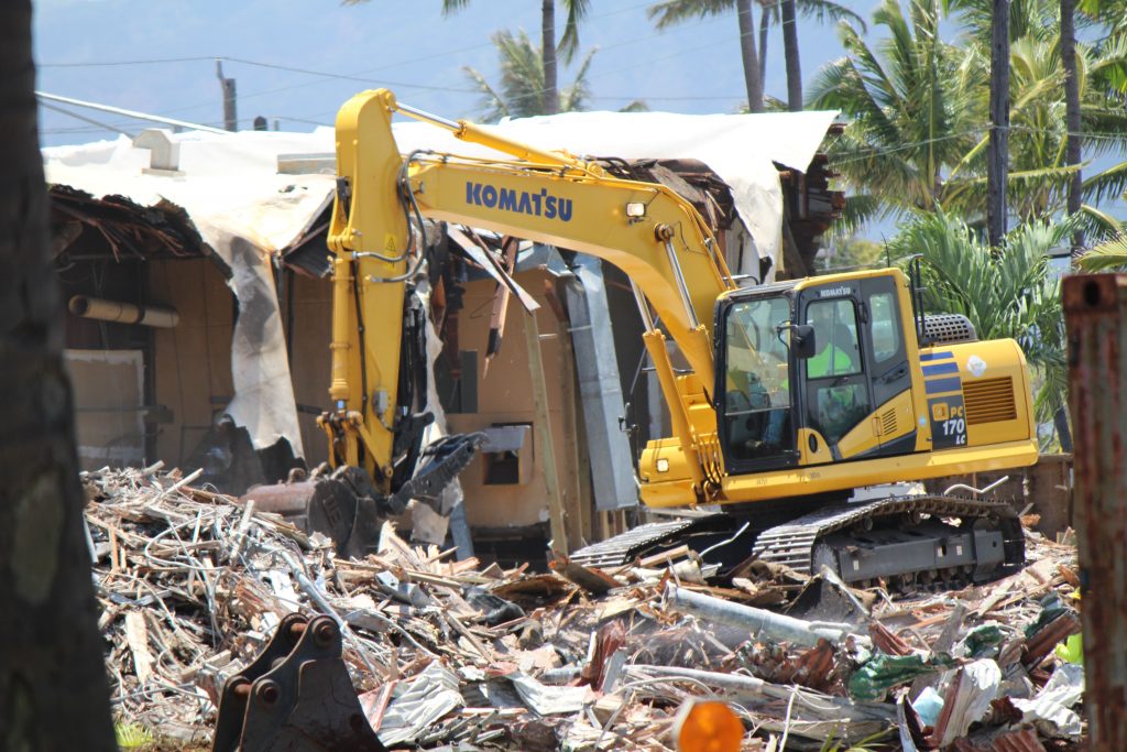 Old Kahului Store being demolished (5.3.16). Photo by Wendy Osher.