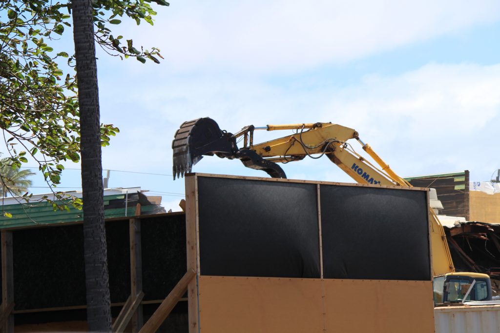 Old Kahului Store being demolished (5.3.16). Photo by Wendy Osher.