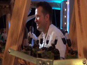 The Ritz-Carlton Kapalua Executive Chef Daniel Schmidt at his tasting display. Photo by Kiaora Bohlool.