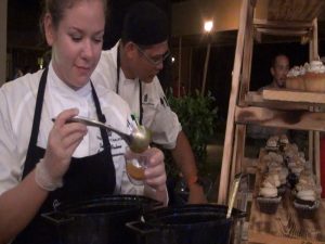 Chefs prepare desserts at Kapalua Wine & Food Festival. Photo by Kiaora Bohlool.