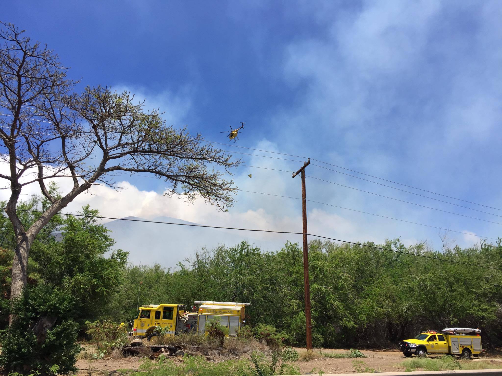 Ukumehame brush fire (6.22.16). Photo credit: Timothy Lara.