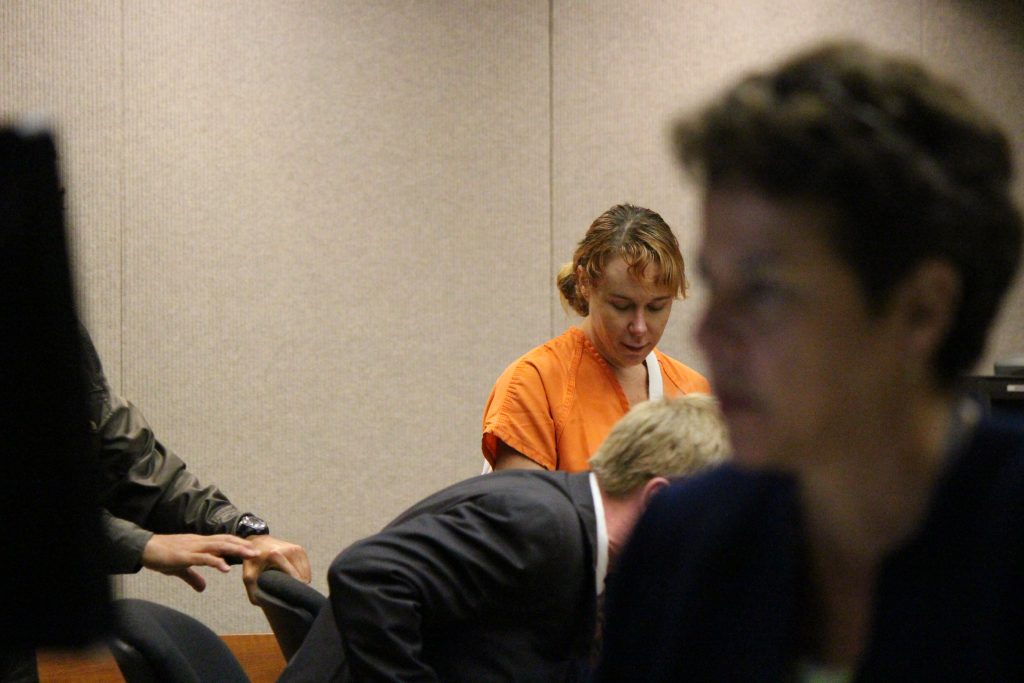 Alexandria Duval (also known as Allison Dadow), 37, was charged with second degree murder in the death of her twin sister, Anastasia Duval (also known as Ann Dadow). The case was discharged today in Second Circuit Court. (6.8.16) Photo by Wendy Osher.