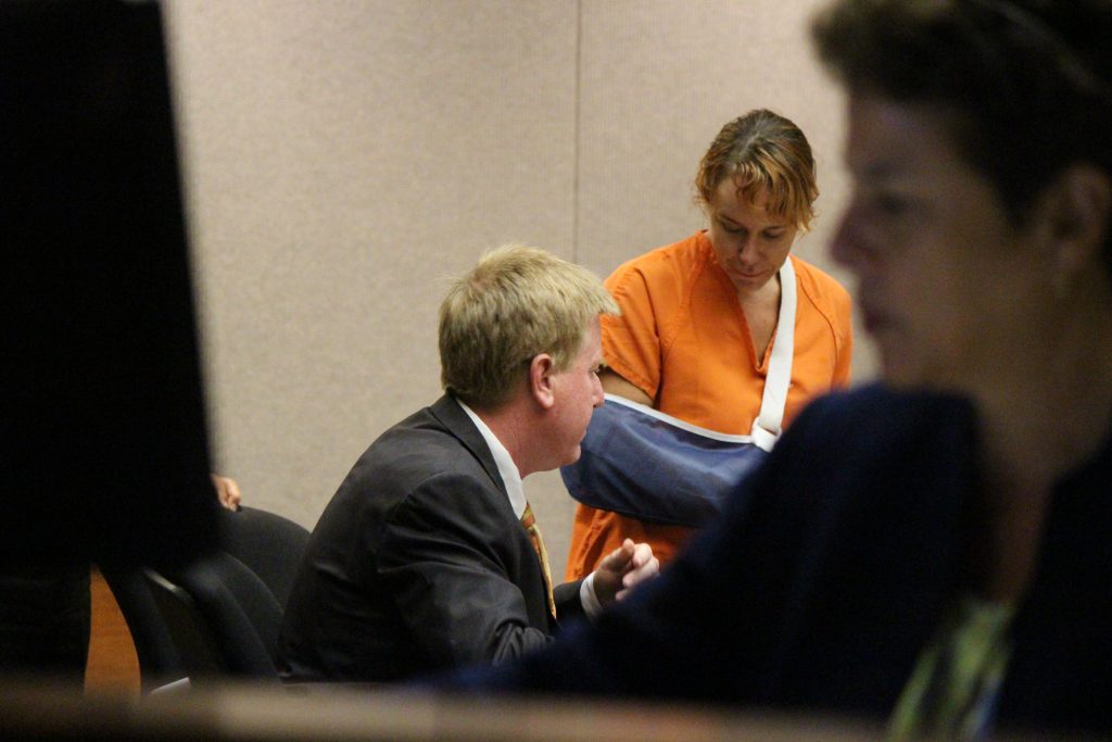 Alexandria Duval (also known as Allison Dadow), 37, was charged with second degree murder in the death of her twin sister, Anastasia Duval (also known as Ann Dadow). The case was discharged today in Second Circuit Court. (6.8.16) Photo by Wendy Osher.
