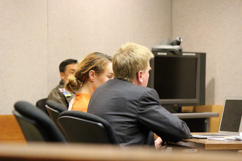 Alexandria Duval (also known as Allison Dadow), 37, was charged with second degree murder in the death of her twin sister, Anastasia Duval (also known as Ann Dadow). The case was discharged today in Second Circuit Court. (6.8.16) Photo by Wendy Osher.