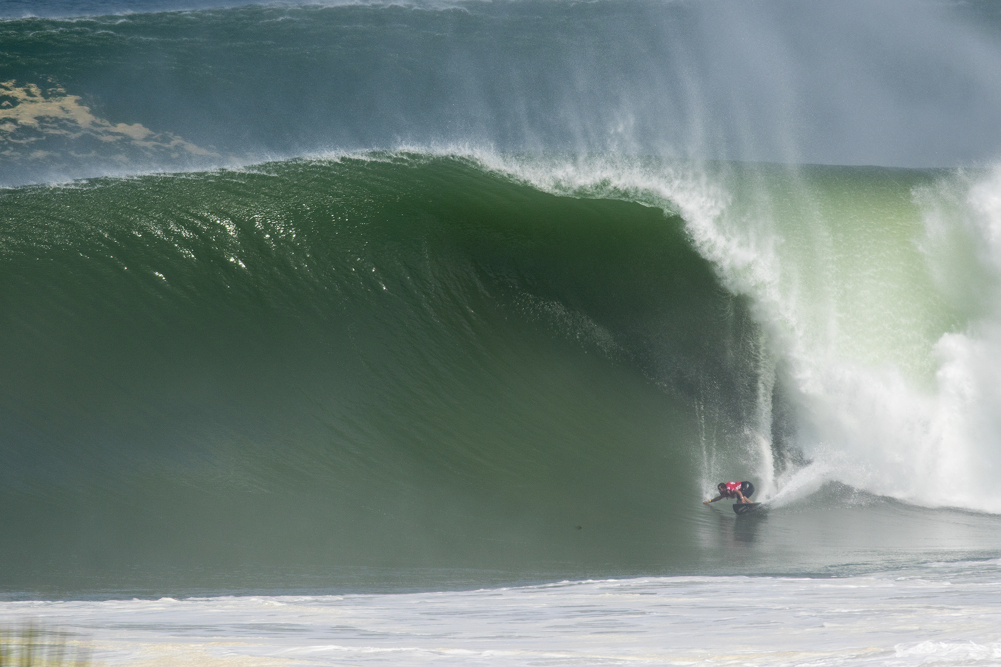 Maui's Billy Kemper also competed in the Big Wave Event but came up just short of advancing into the Semi Finals. Photo: WSL