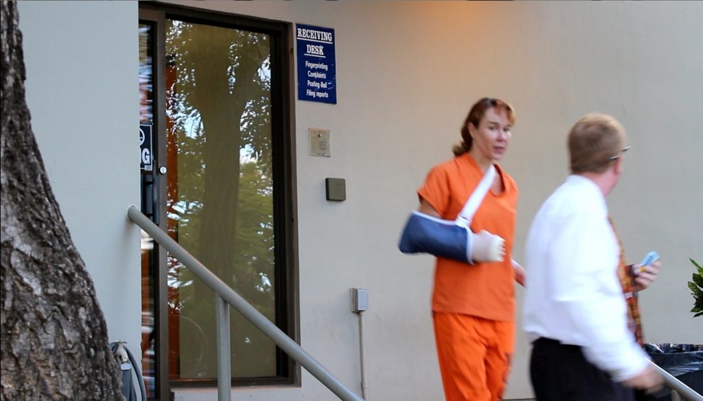 Alexandria Duval (Alison Dadow) (left) was released at the Maui Police Department Wailuku Station this evening. (6.8.16) She then proceeded to MCCC to pickup her belongings. Her attorney Todd Eddins is pictured here (right).