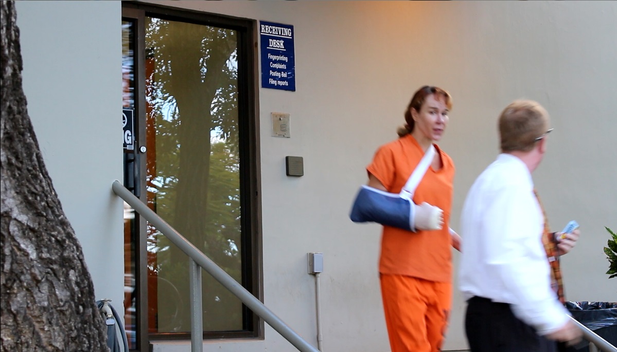 Alexandria Duval (Alison Dadow) (left) was released at the Maui Police Department Wailuku Station this evening. (6.8.16) She then proceeded to MCCC to pickup her belongings. Her attorney Todd Eddins is pictured here (right).