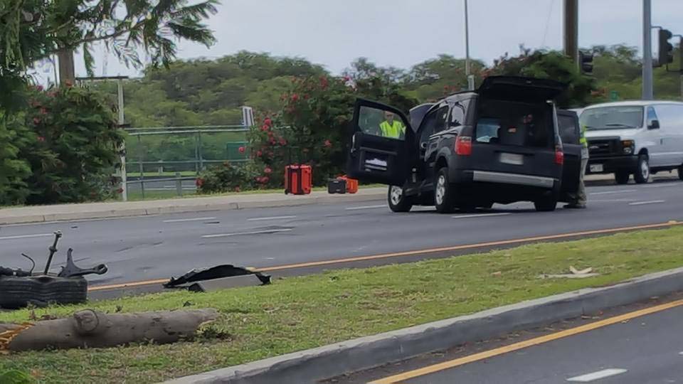 Kaʻahumanu Avenue traffic accident (6.2.16) Photo credit: Stevan Holt