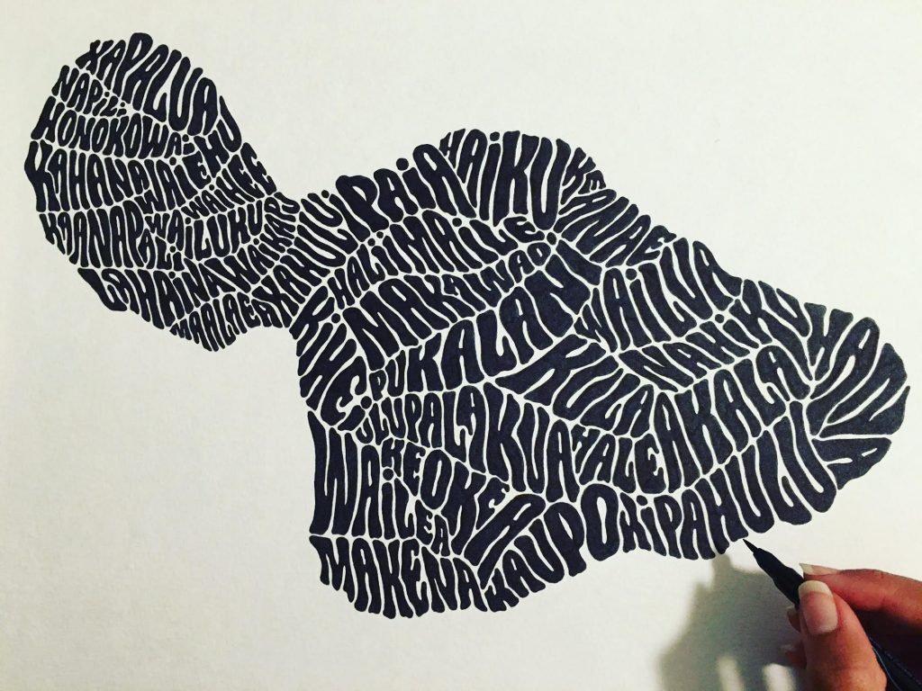 Amanda Bowers' final copy of her Maui artwork. Photo Courtesy Amanda Joy Bowers