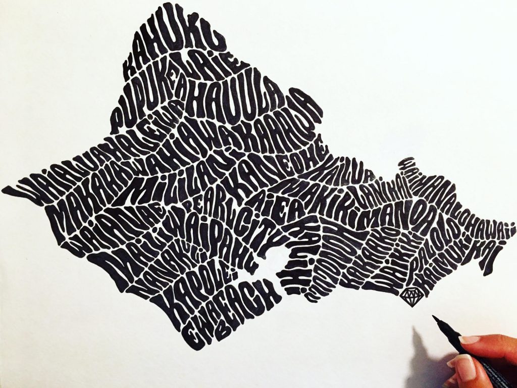 Bowers' final O'ahu piece. This is the picture that went viral and put her on the map. Photo Courtesy Amanda Joy Bowers