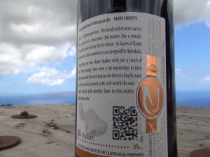 MauiWine bottle. Photo by Kiaora Bohlool.