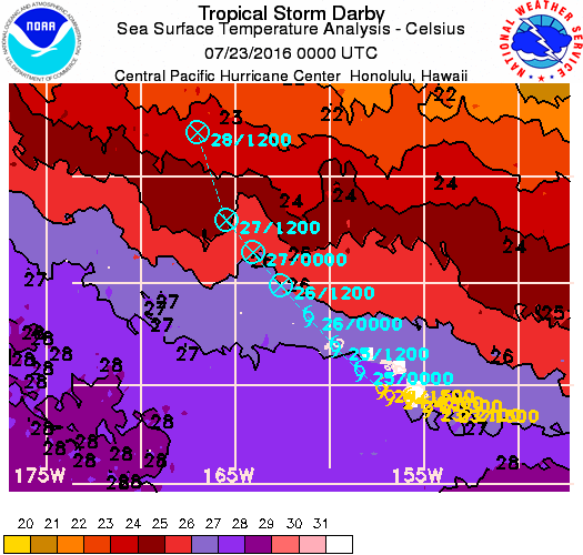 TS Darby 7.24.16 5 a.m. Update. Image: NOAA/CPHC.